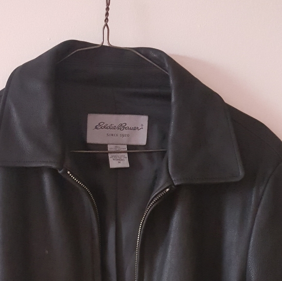 Eddie Bauer Women's Black Genuine Leather Jacket - Picture 4 of 4